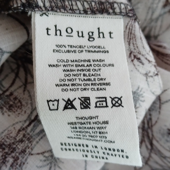 Thought Tencel Floral Printed Coquette Feminine Shift Dress - Picture 11 of 16